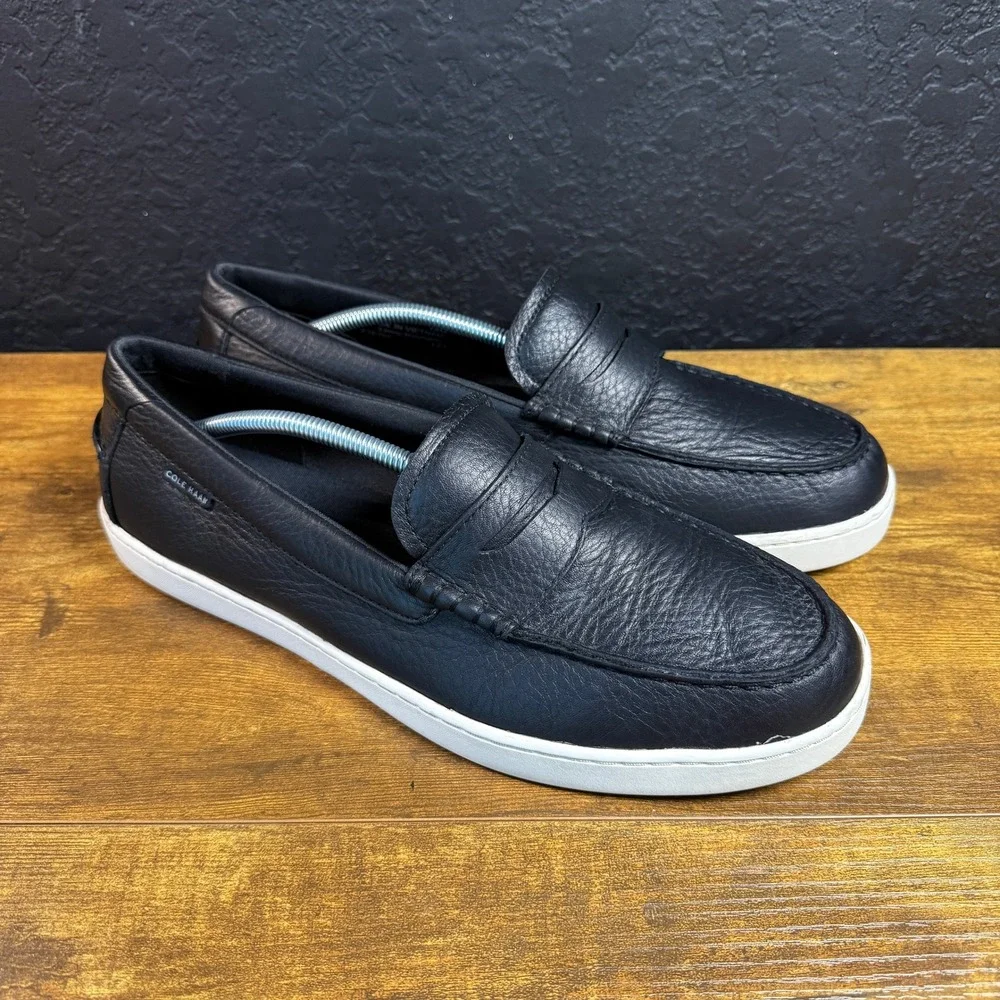Cole Haan Nantucket 2.0 C38897 Black Leather Penny Loafer Mens 13M